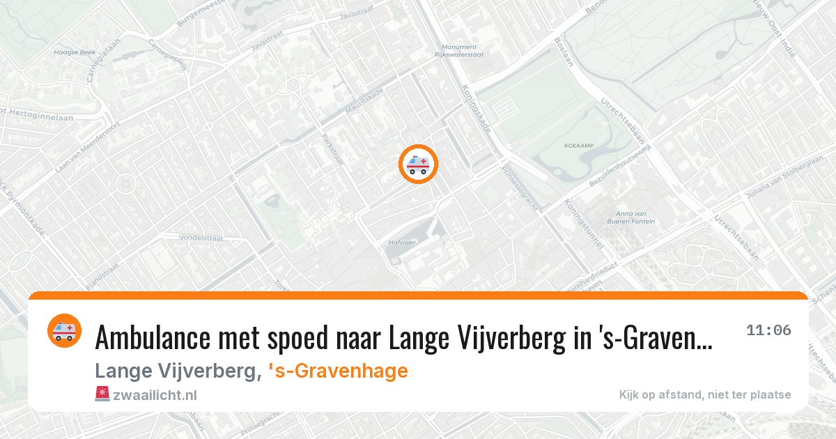 Ambulance met spoed naar Lange Vijverberg in 's-Gravenhage — 11 mrt 2026