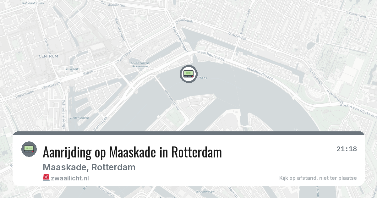 Aanrijding op Maaskade in Rotterdam — 4 mrt 2026