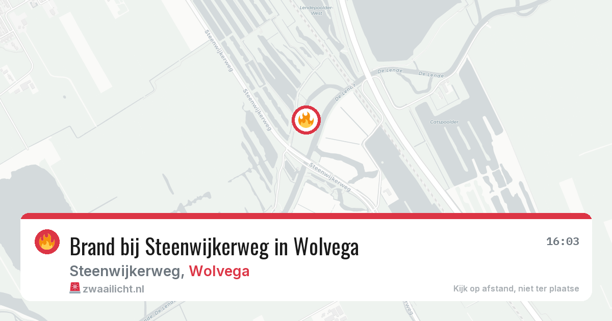 Brand bij Steenwijkerweg in Wolvega — 11 jun 2026