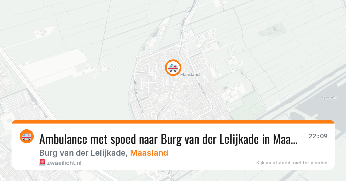 Ambulance met spoed naar Burg van der Lelijkade in Maasland — 7 mei 2026