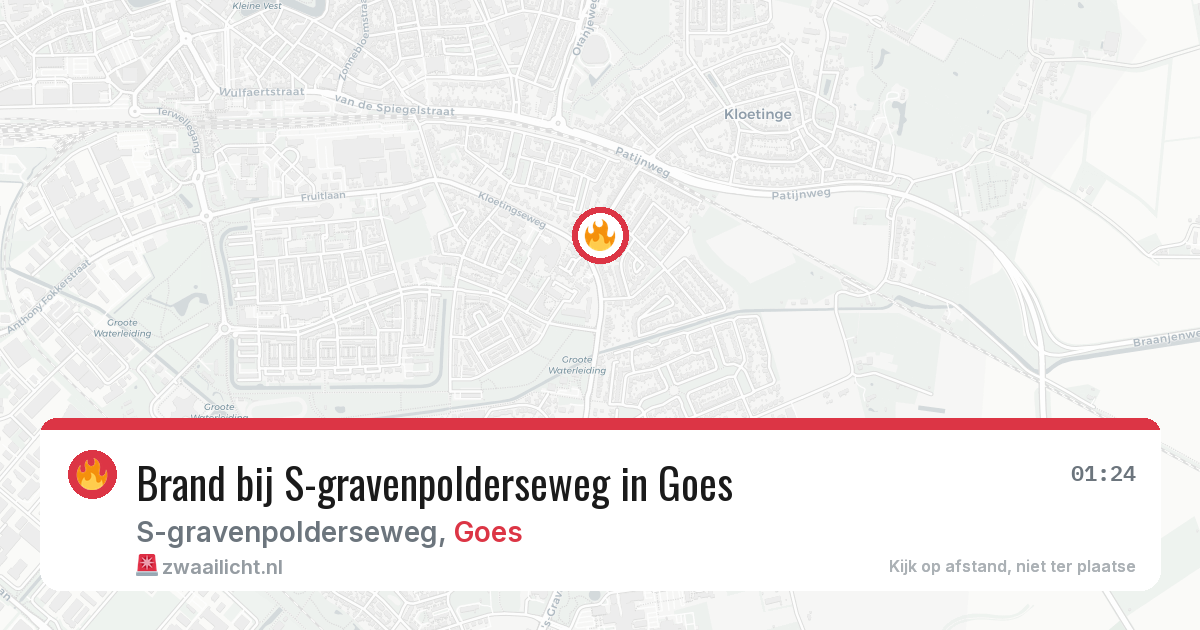 Brand bij S-gravenpolderseweg in Goes — 4 jul 2026
