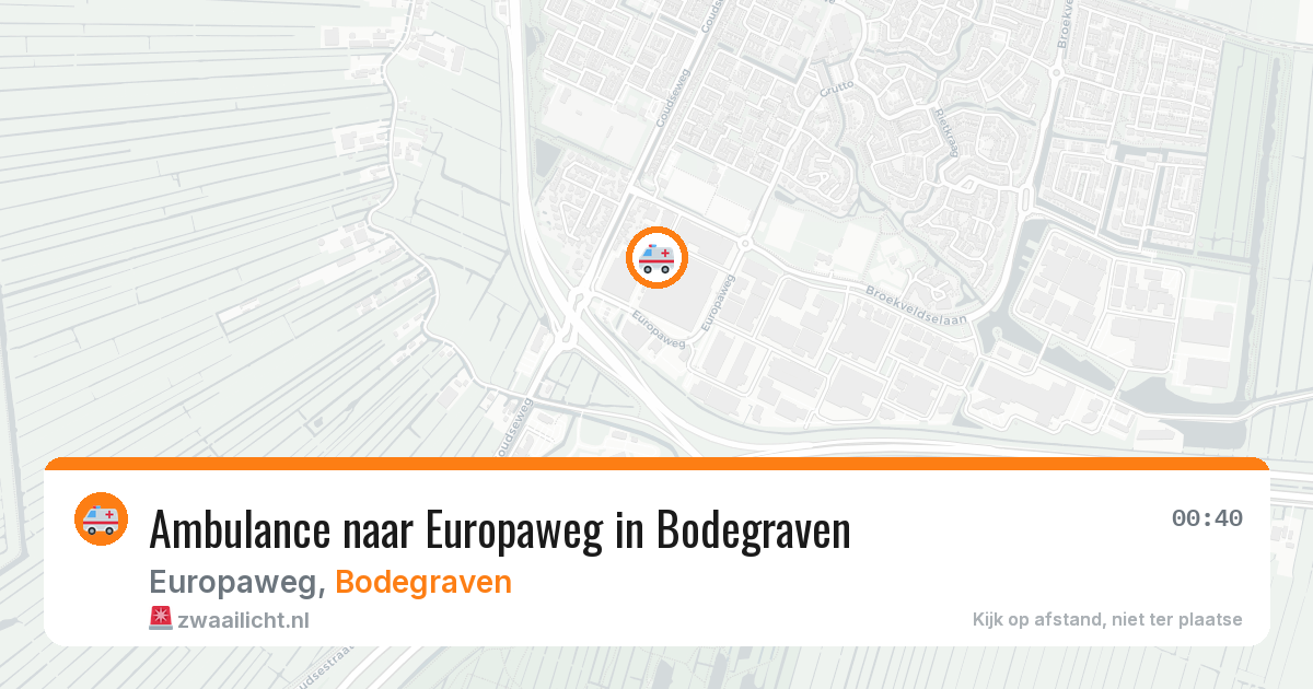 Ambulance naar Europaweg in Bodegraven — 16 jul 2026