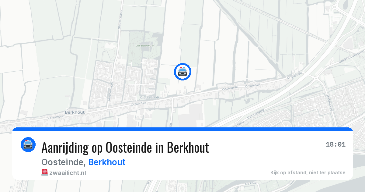 Aanrijding op Oosteinde in Berkhout — 12 jun 2026