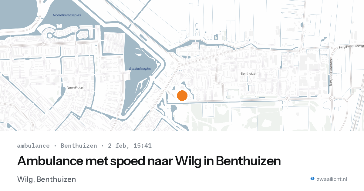 Ambulance met spoed naar Wilg in Benthuizen — 2 feb 2026