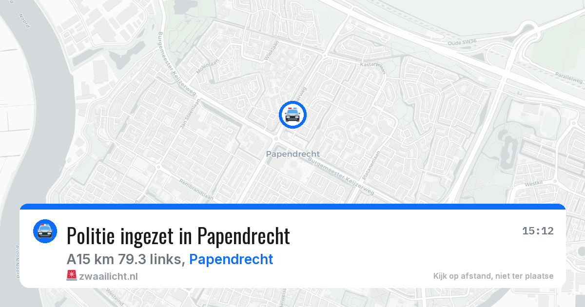 Politie ingezet in Papendrecht — 7 jun 2026 | 🚨 Zwaailicht.nl