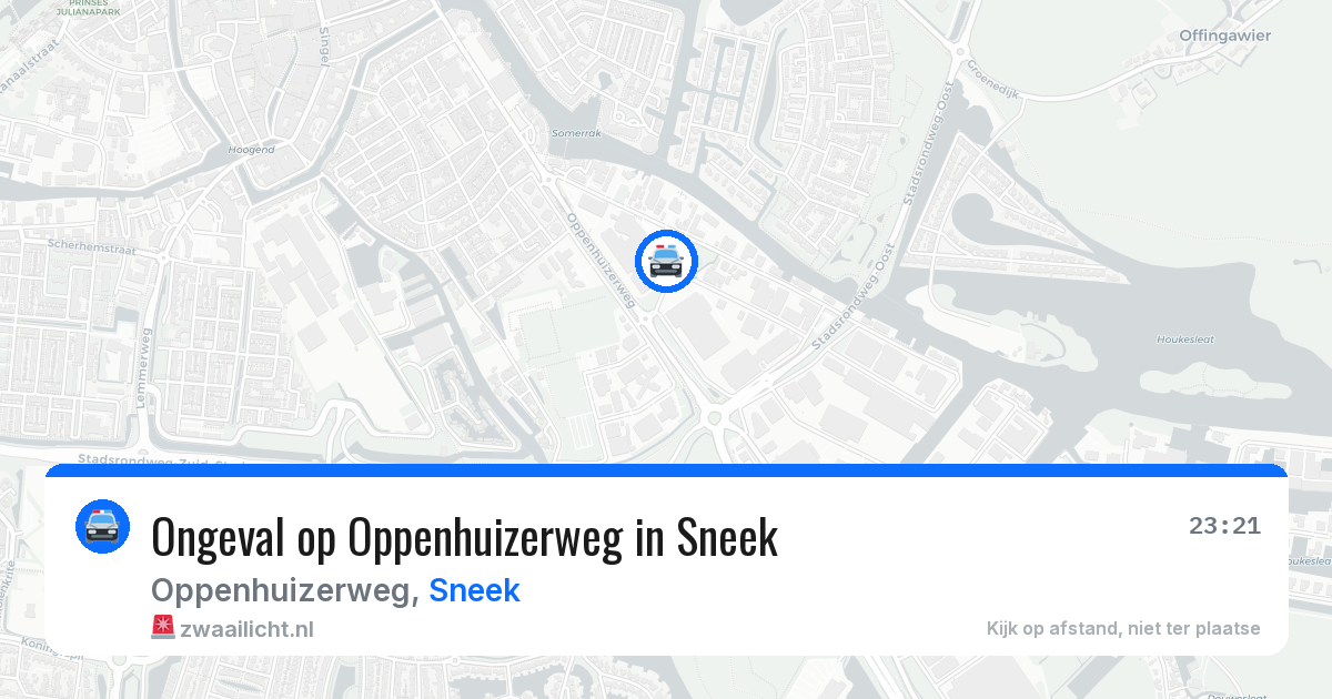 Ongeval op Oppenhuizerweg in Sneek — 3 aug 2026