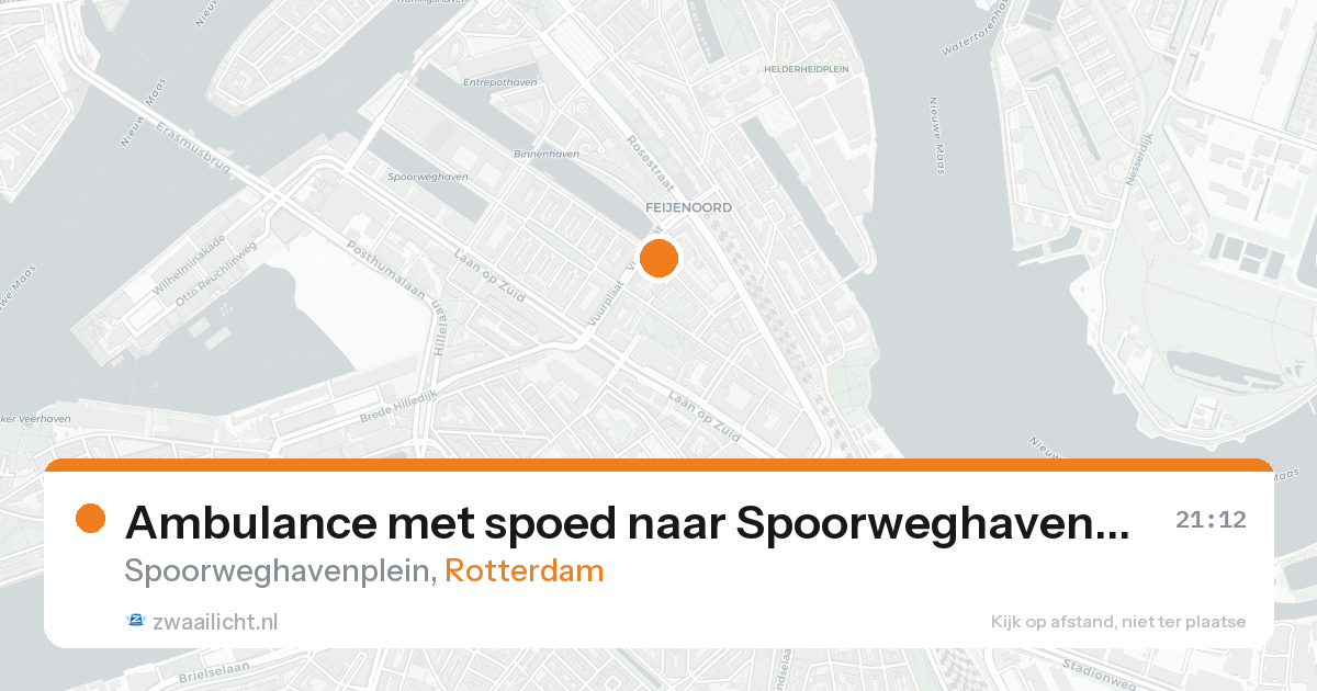 Ambulance met spoed naar Spoorweghavenplein in Rotterdam — 18 aug 2026
