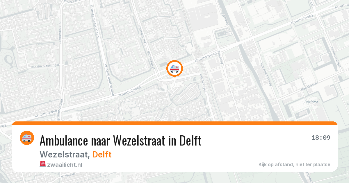 Ambulance naar Wezelstraat in Delft — 31 jul 2026