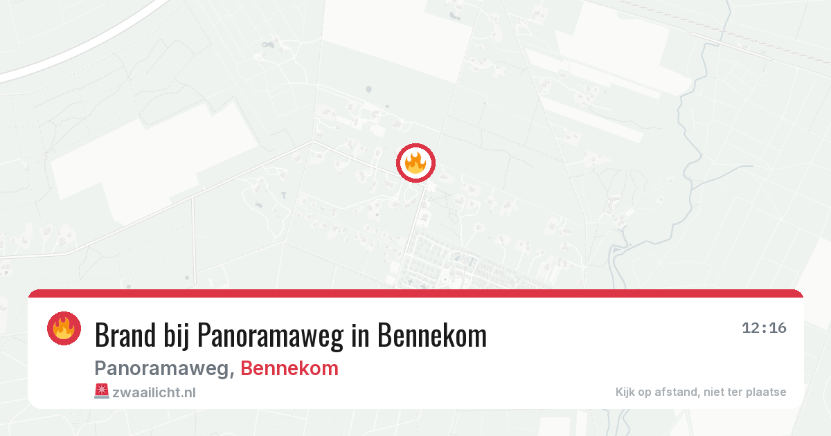 Brand bij Panoramaweg in Bennekom — 15 apr 2026