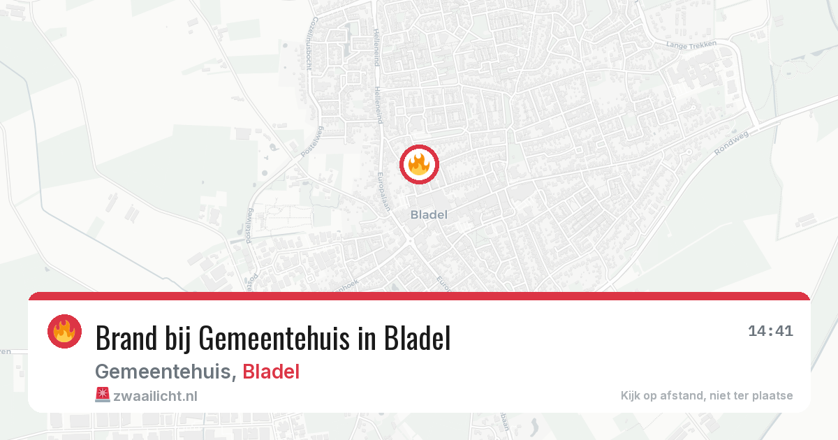 Brand bij Gemeentehuis in Bladel — 2 jul 2026