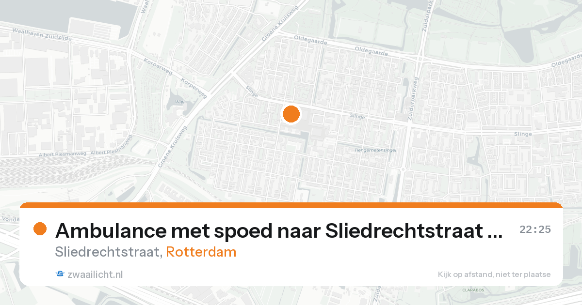 Ambulance met spoed naar Sliedrechtstraat in Rotterdam — 13 jul 2026