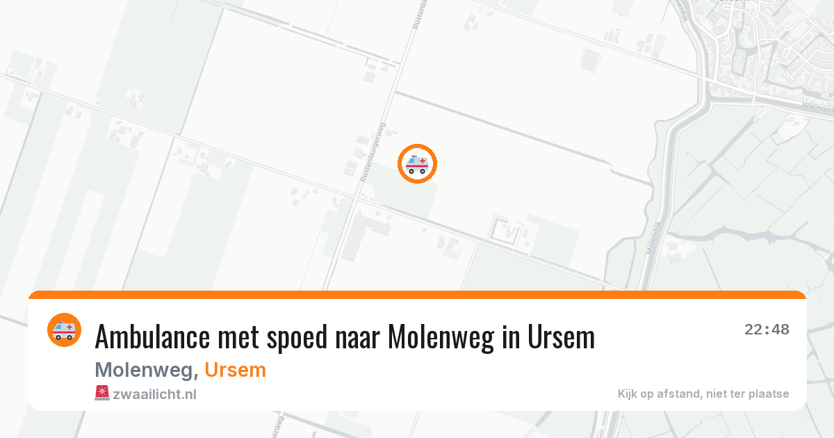 Ambulance met spoed naar Molenweg in Ursem — 17 apr 2026