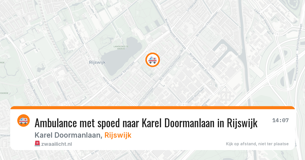 Ambulance met spoed naar Karel Doormanlaan in Rijswijk — 13 aug 2026