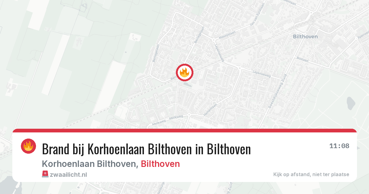 Brand bij Korhoenlaan Bilthoven in Bilthoven — 10 jun 2026
