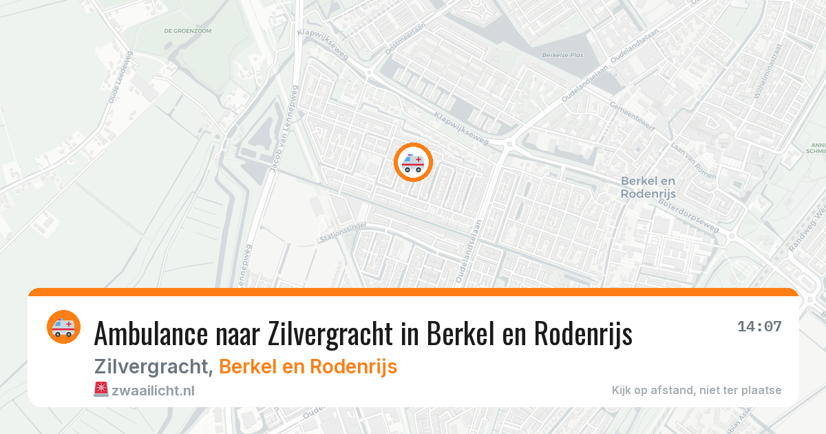 Ambulance naar Zilvergracht in Berkel en Rodenrijs — 28 jul 2026