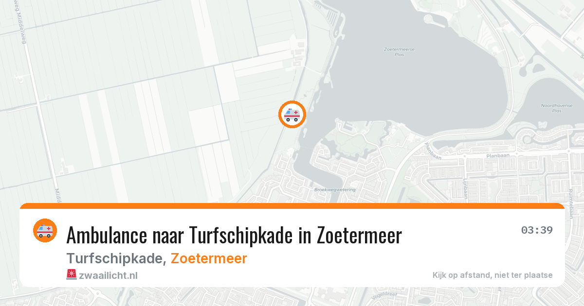 Ambulance naar Turfschipkade in Zoetermeer — 9 aug 2026
