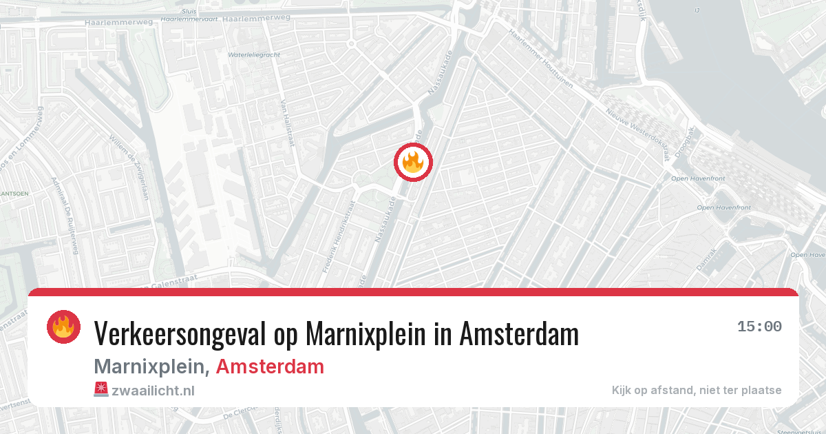 Verkeersongeval op Marnixplein in Amsterdam — 15 mei 2026