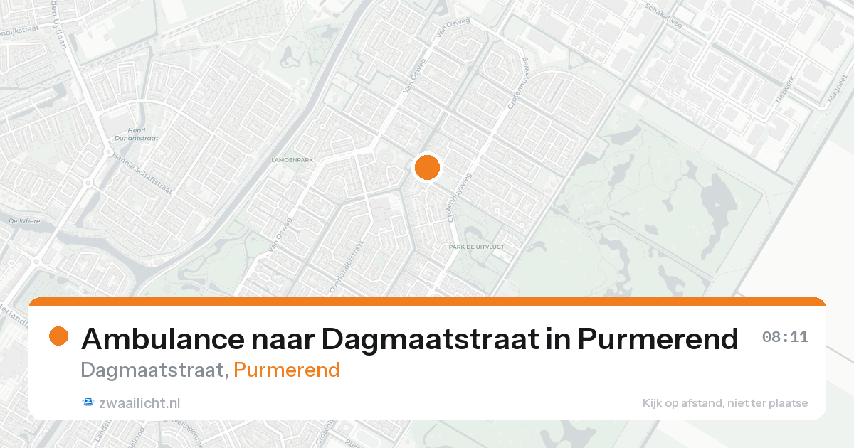 Ambulance naar Dagmaatstraat in Purmerend — 22 aug 2026