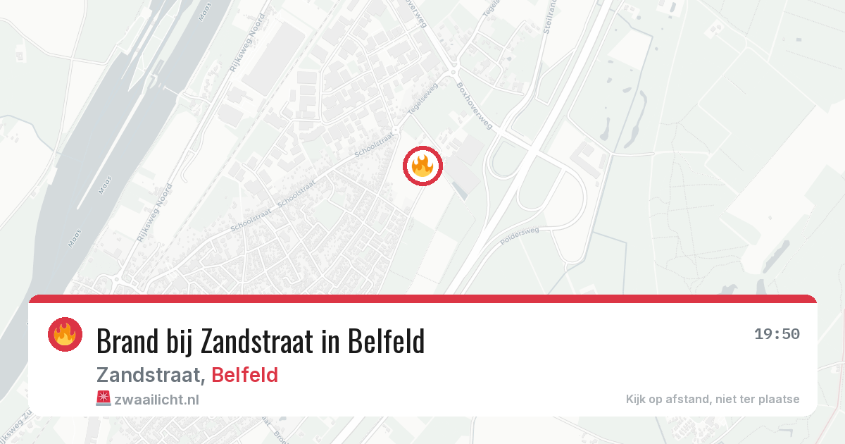 Brand bij Zandstraat in Belfeld — 27 jun 2026