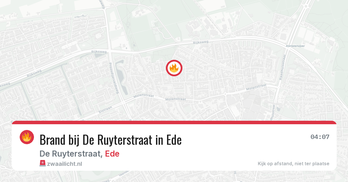 Brand bij De Ruyterstraat in Ede — 28 jun 2026