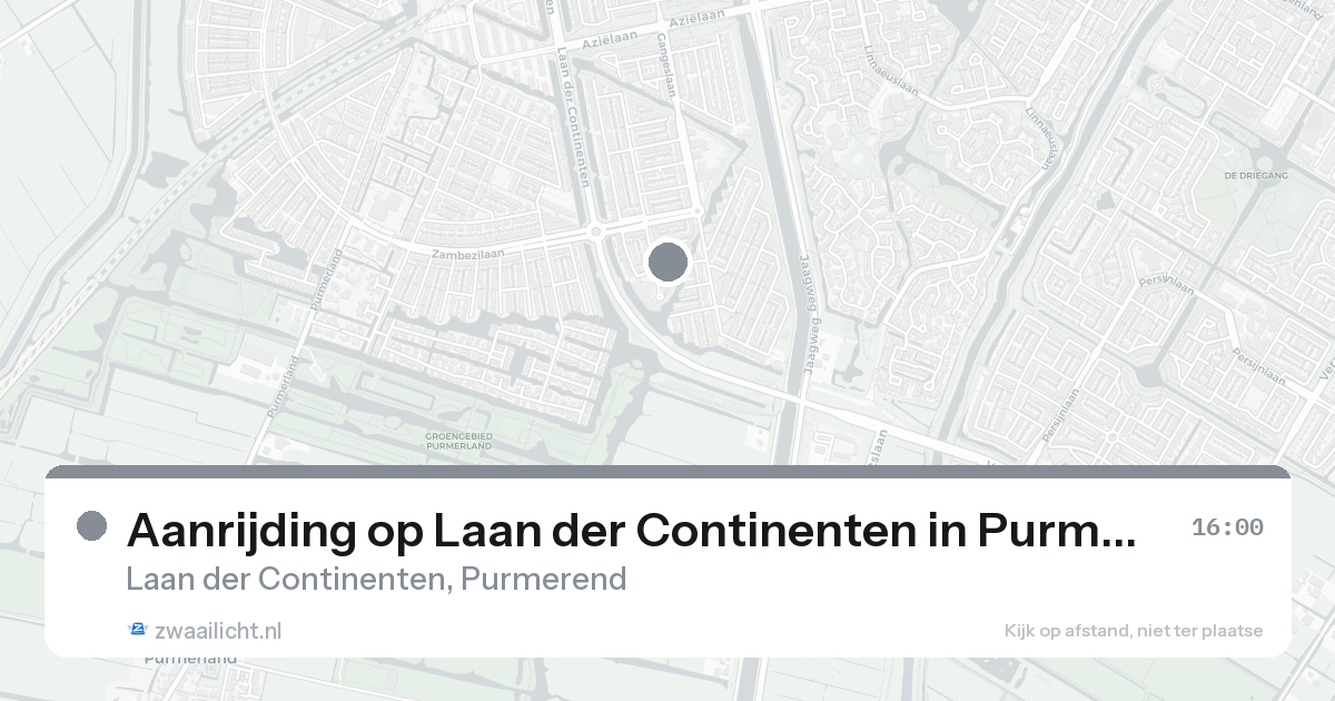 Aanrijding op Laan der Continenten in Purmerend — 23 feb 2026