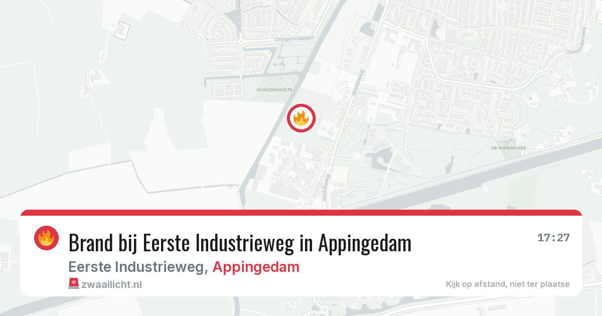 Brand bij Eerste Industrieweg in Appingedam — 11 apr 2026
