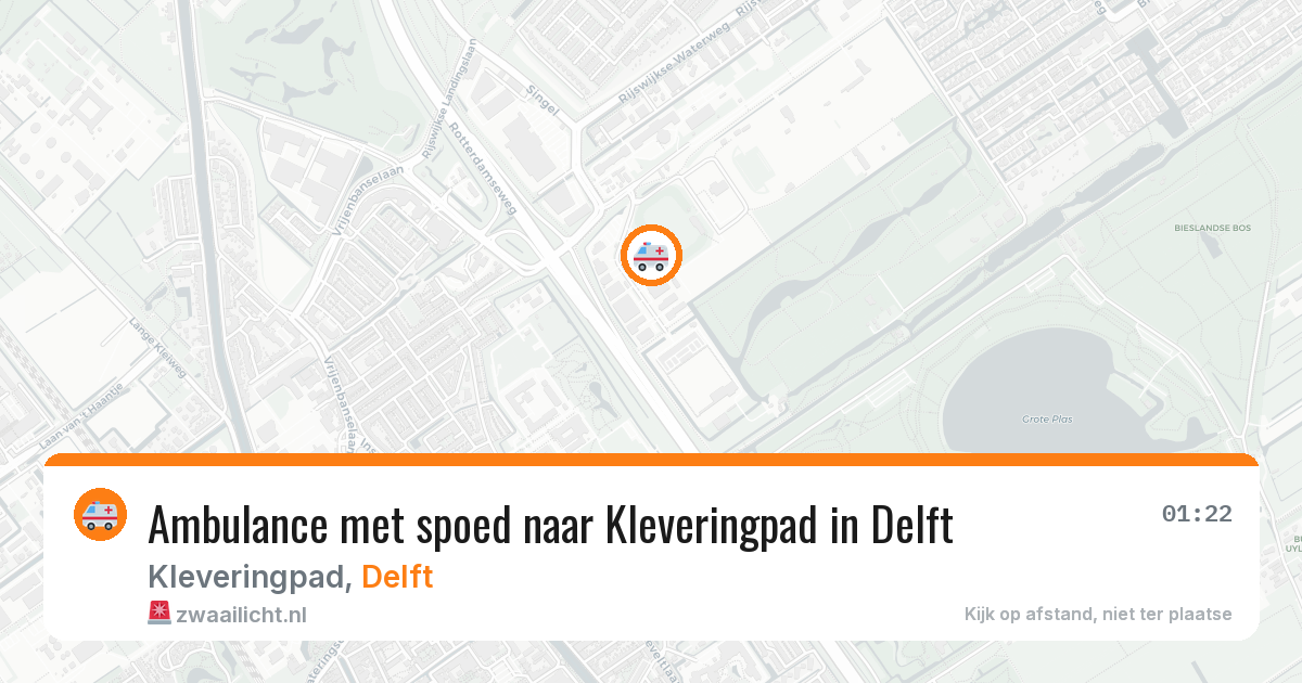 Ambulance met spoed naar Kleveringpad in Delft — 10 apr 2026