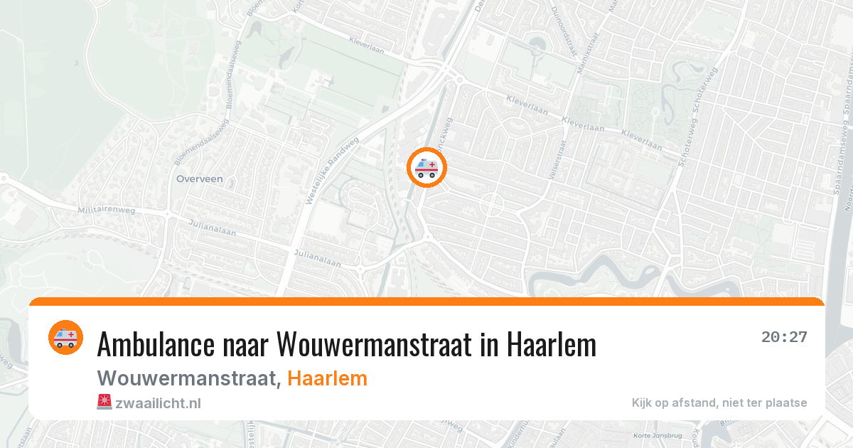 Ambulance naar Wouwermanstraat in Haarlem — 30 mei 2026
