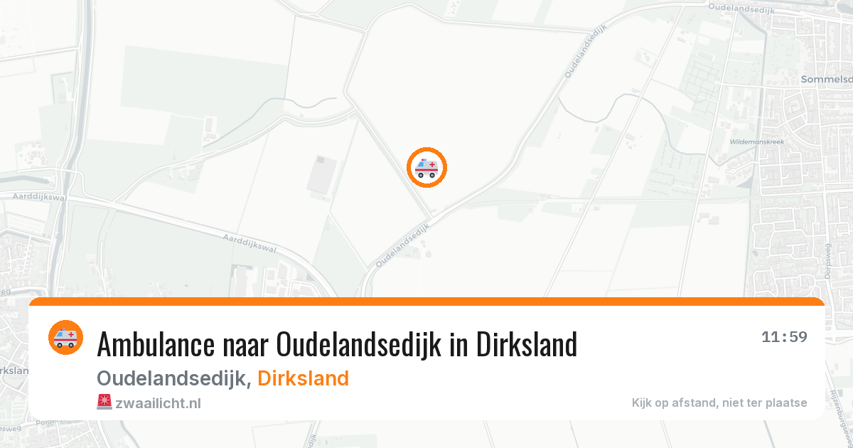 Ambulance naar Oudelandsedijk in Dirksland — 9 mei 2026