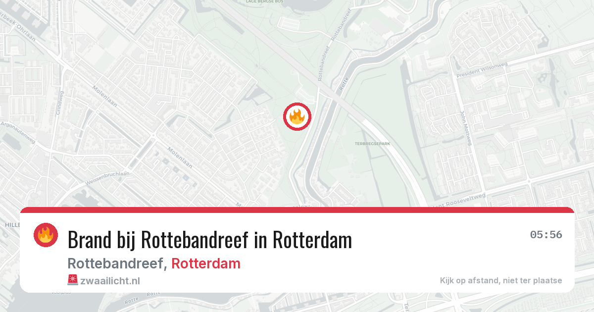 Brand bij Rottebandreef in Rotterdam — 20 jun 2026