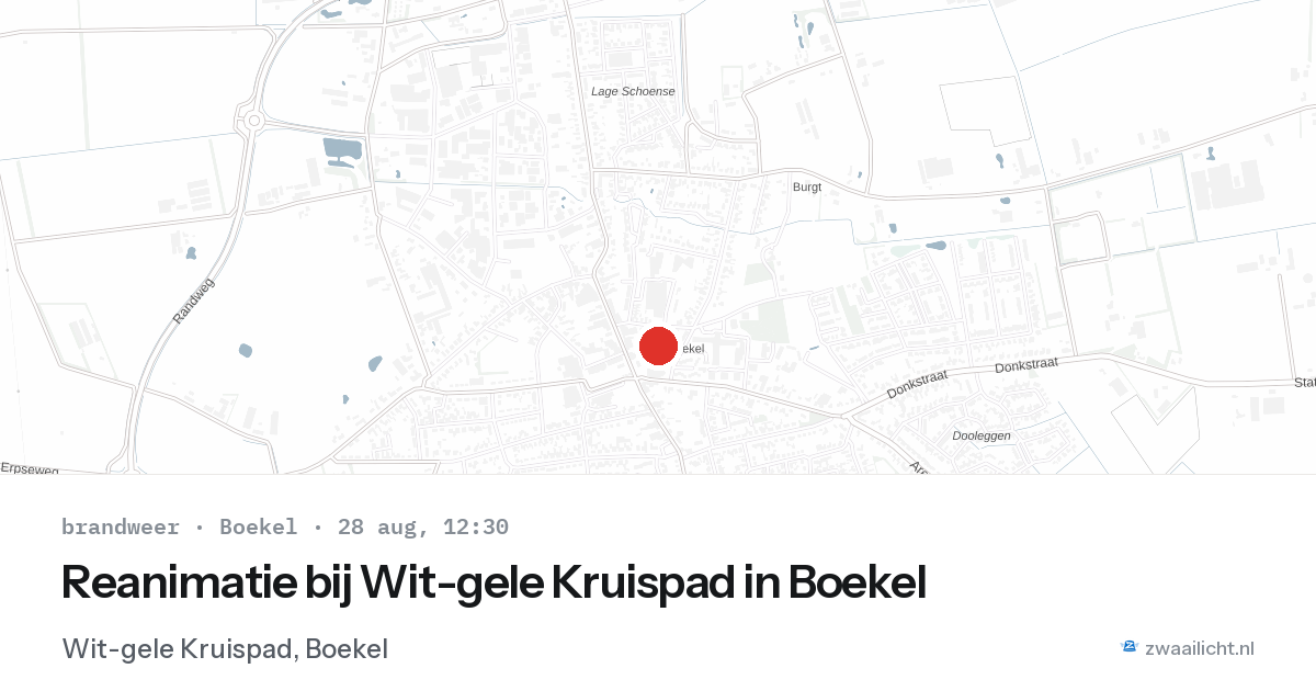 Reanimatie bij Wit-gele Kruispad in Boekel — 28 aug 2026
