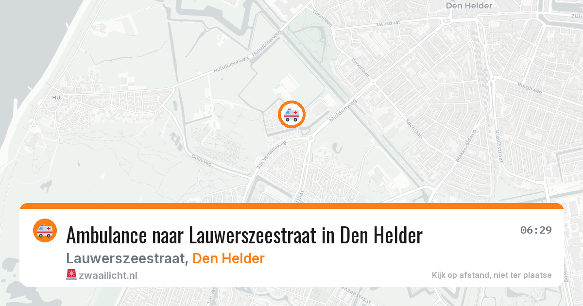 Ambulance naar Lauwerszeestraat in Den Helder — 14 apr 2026