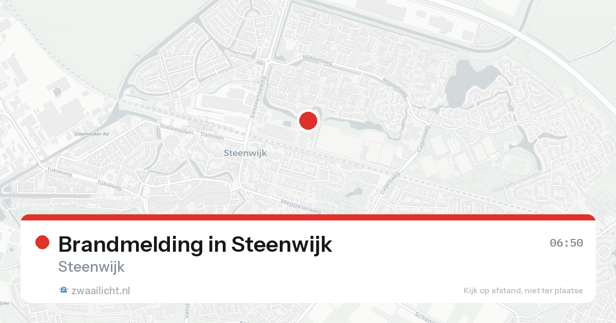 Brandmelding in Steenwijk — 24 aug 2026