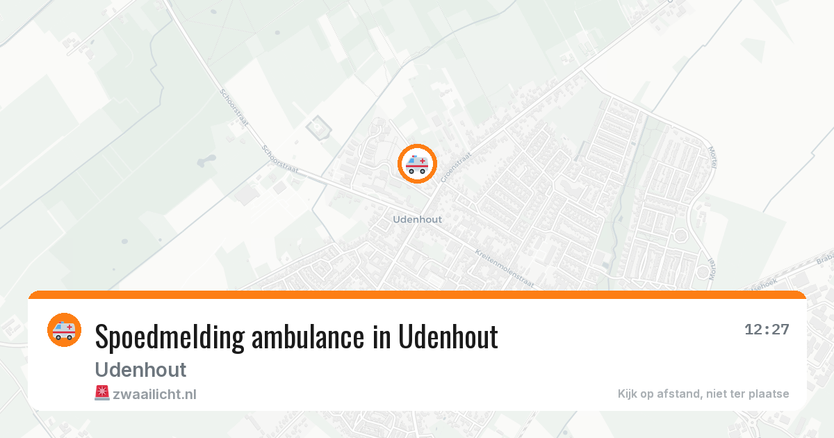 Spoedmelding ambulance in Udenhout — 15 mei 2026