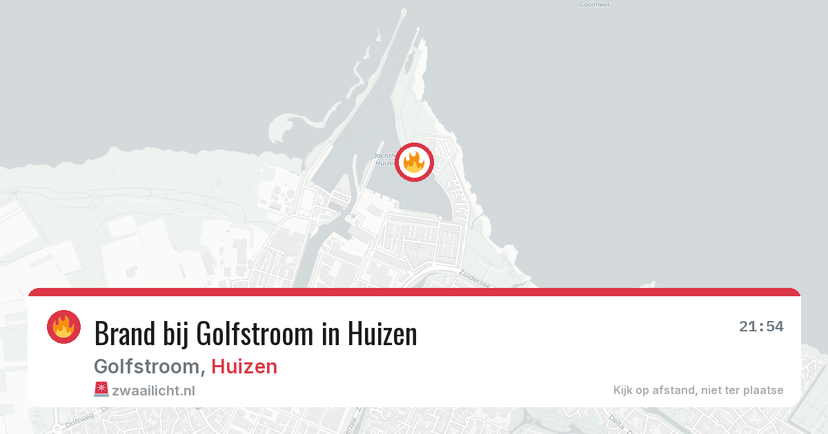 Brand bij Golfstroom in Huizen — 4 jul 2026