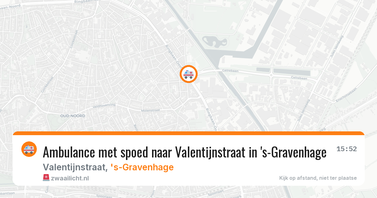 Ambulance met spoed naar Valentijnstraat in 's-Gravenhage — 23 mrt 2026