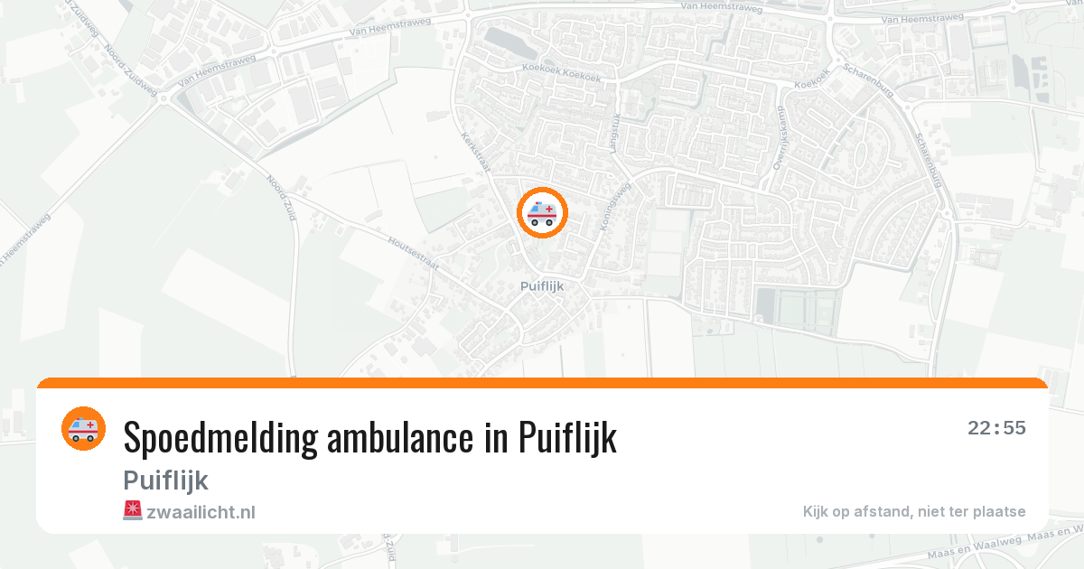 Spoedmelding ambulance in Puiflijk — 18 mei 2026