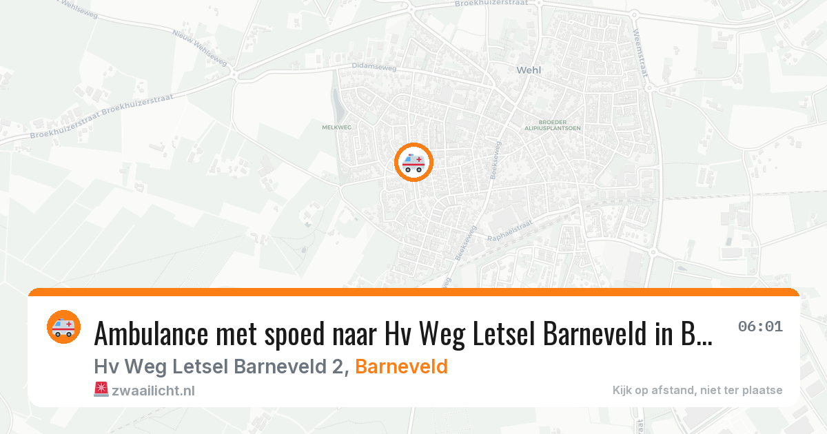 Ambulance met spoed naar Hv Weg Letsel Barneveld in Barneveld — 4 jul 2026