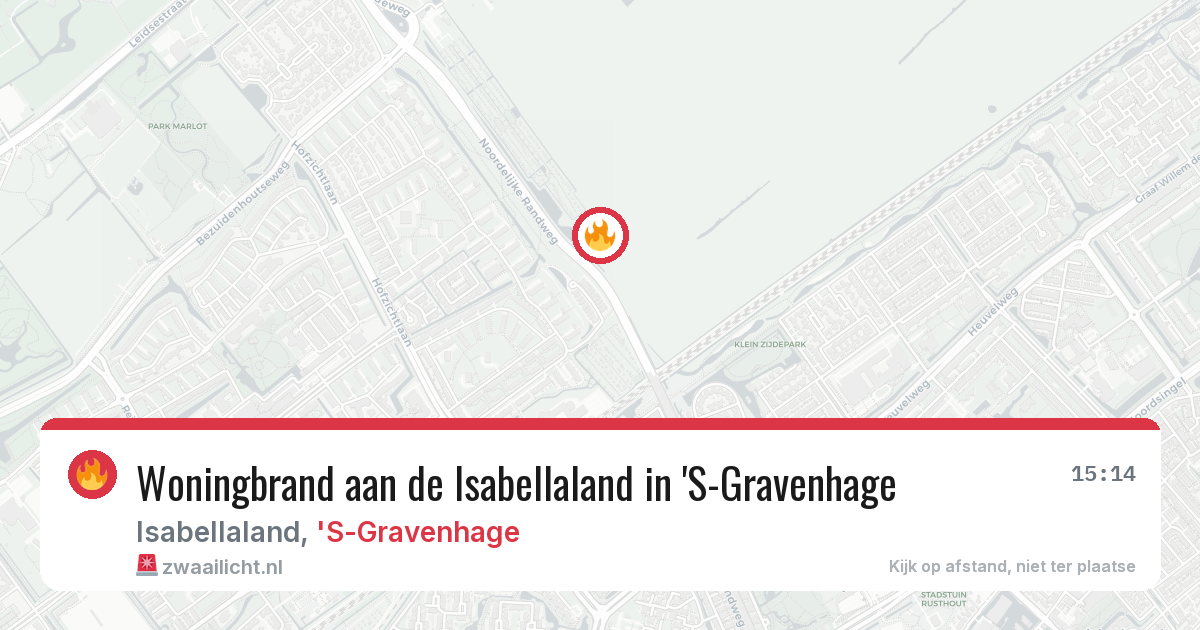 Woningbrand aan de Isabellaland in 'S-Gravenhage — 30 jun 2026