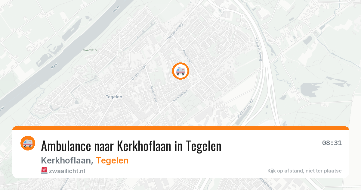 Ambulance naar Kerkhoflaan in Tegelen — 30 jul 2026