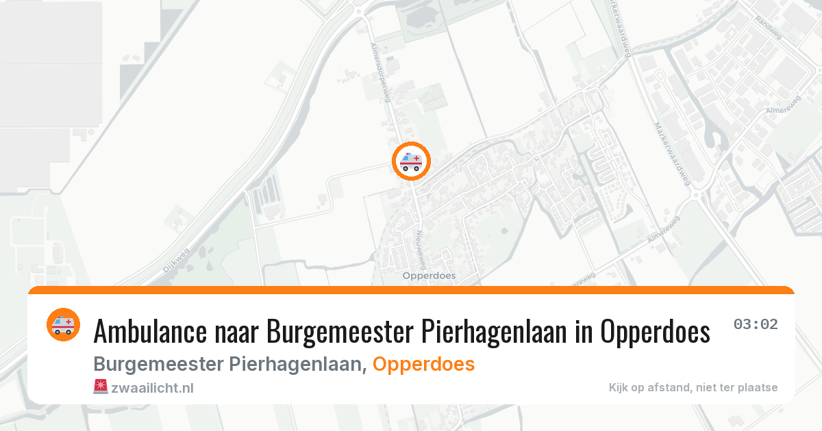 Ambulance naar Burgemeester Pierhagenlaan in Opperdoes — 10 jun 2026