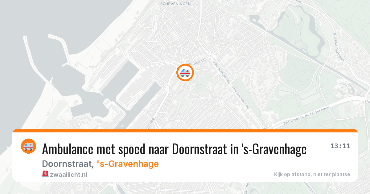 Ambulance met spoed naar Doornstraat in 's-Gravenhage — 11 aug 2026