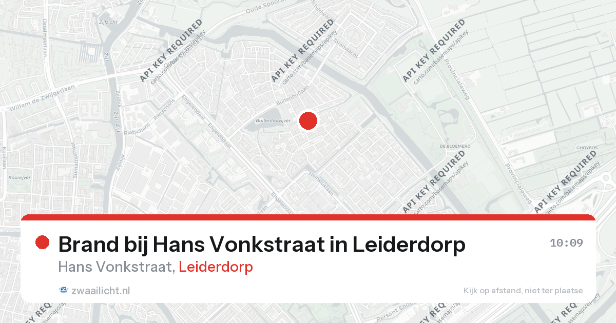 Brand bij Hans Vonkstraat in Leiderdorp — 25 aug 2026