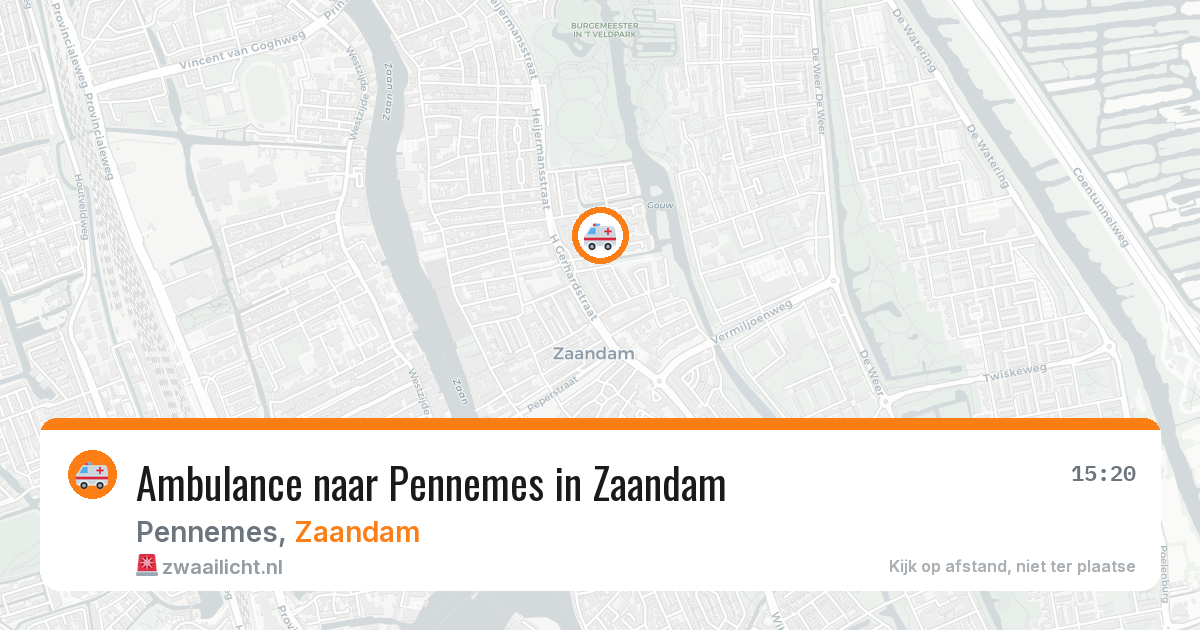 Ambulance naar Pennemes in Zaandam — 12 aug 2026