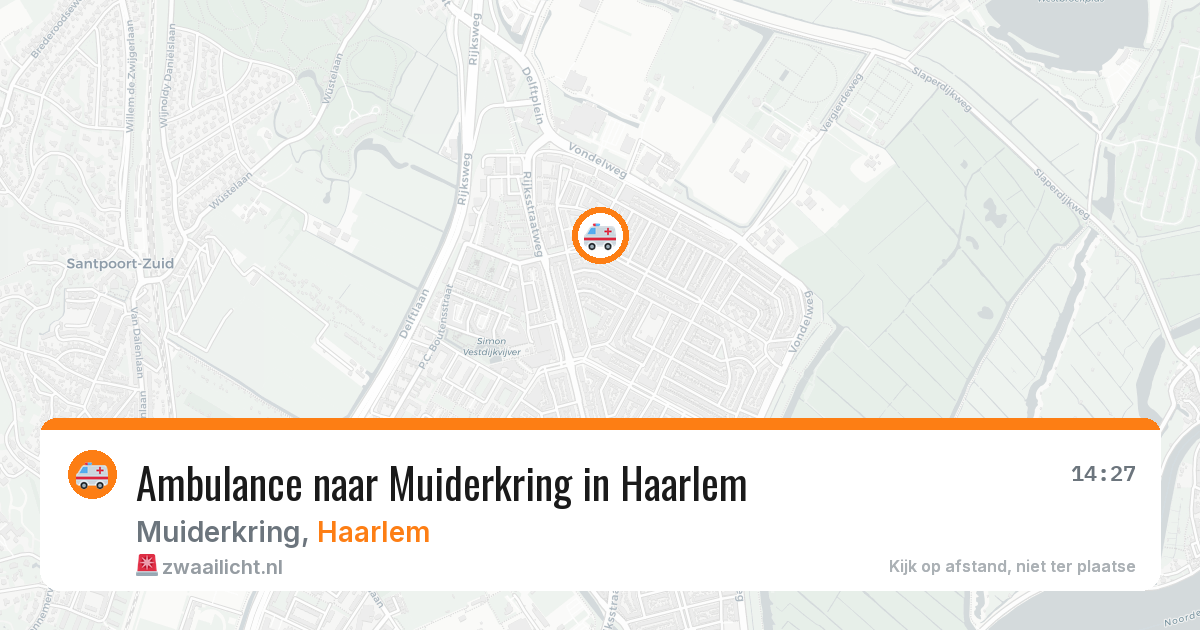 Ambulance naar Muiderkring in Haarlem — 3 mei 2026