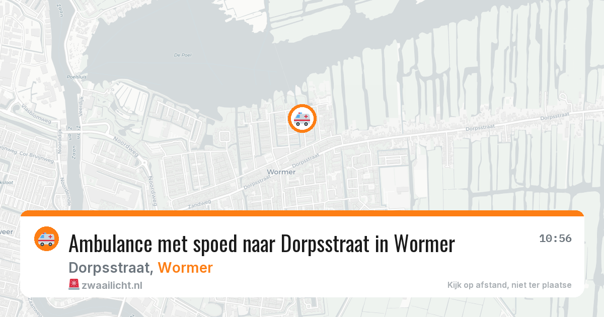 Ambulance met spoed naar Dorpsstraat in Wormer — 7 apr 2026