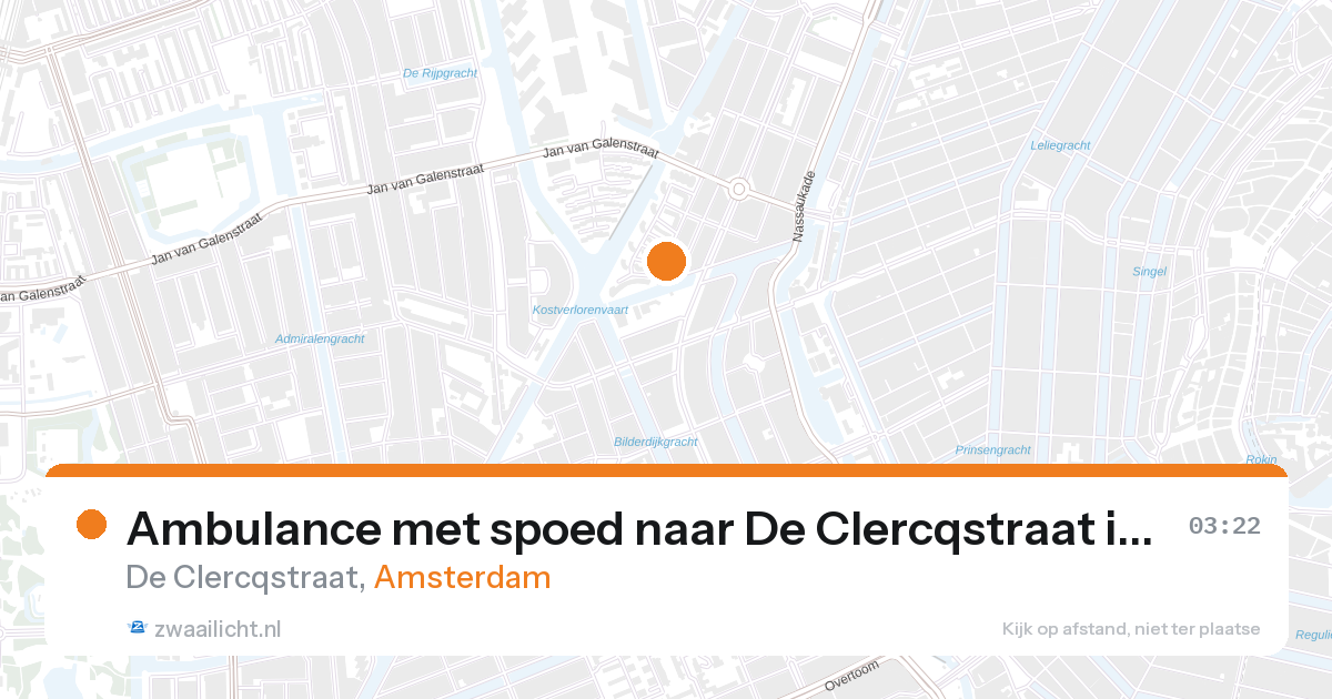 Ambulance met spoed naar De Clercqstraat in Amsterdam — 28 aug 2026