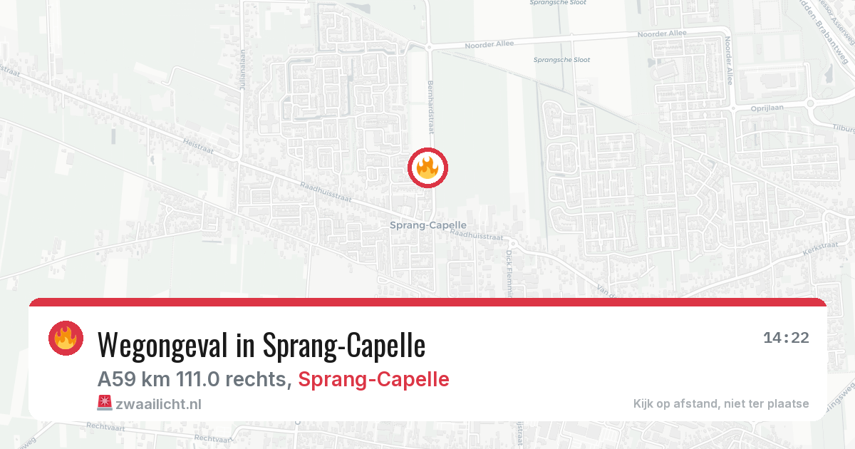 Wegongeval in Sprang-Capelle — 27 mei 2026