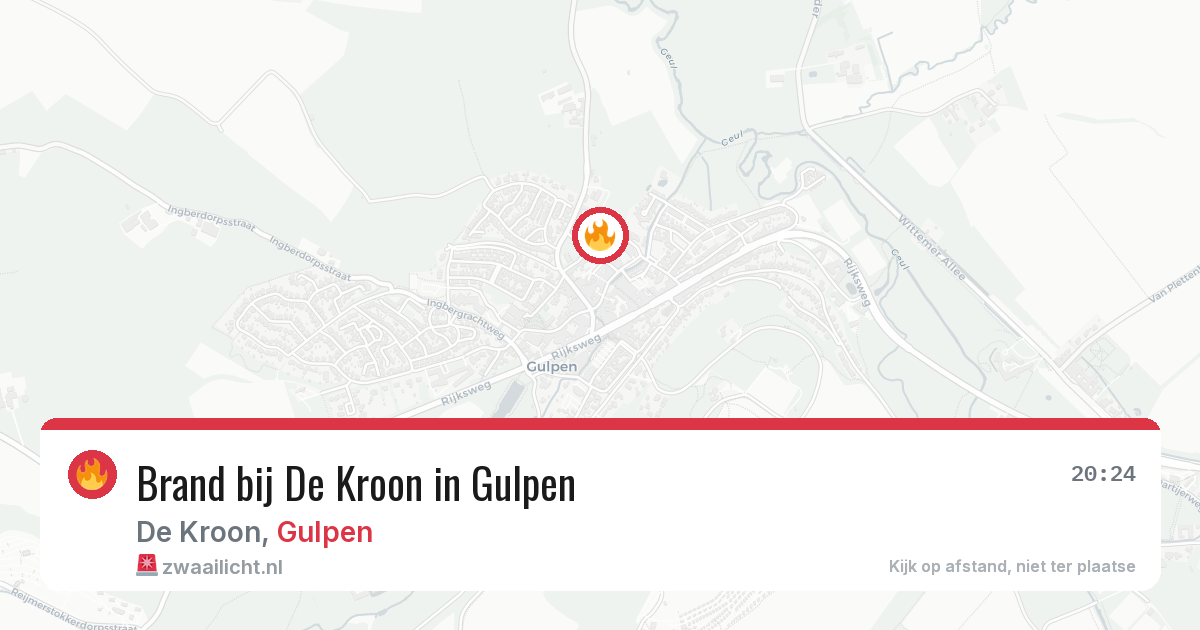 Brand bij De Kroon in Gulpen — 31 jul 2026