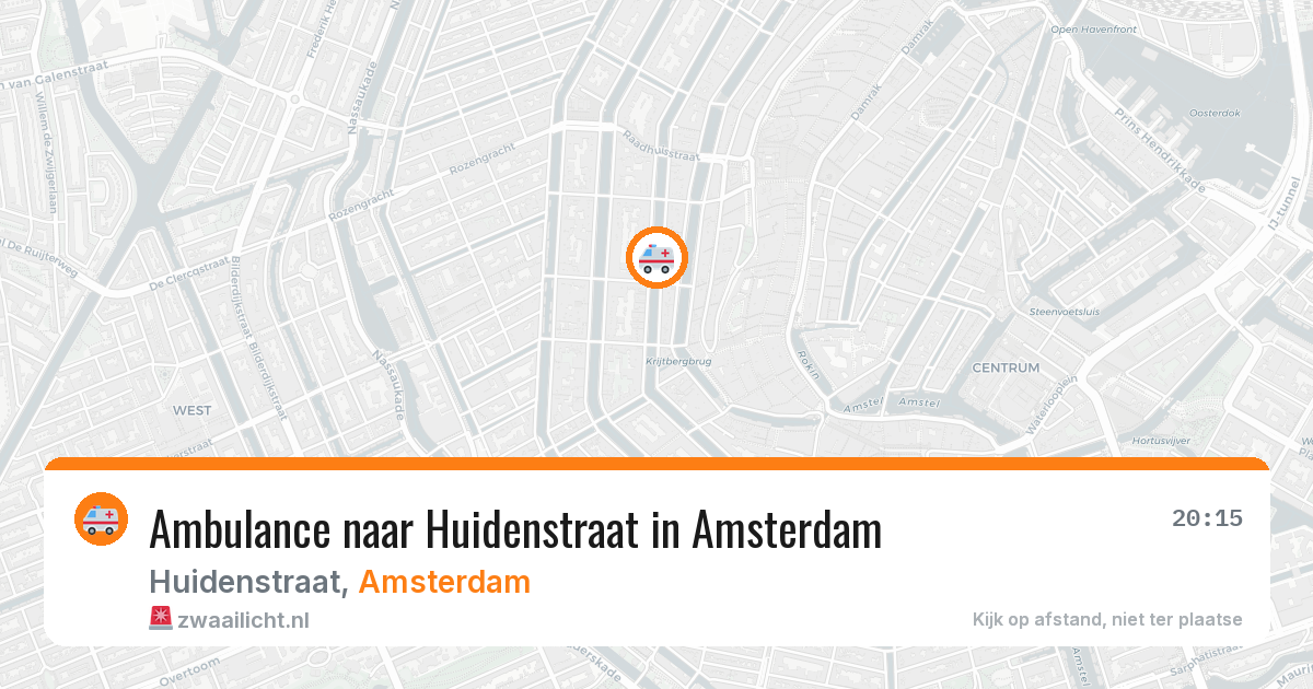 Ambulance naar Huidenstraat in Amsterdam — 27 jun 2026